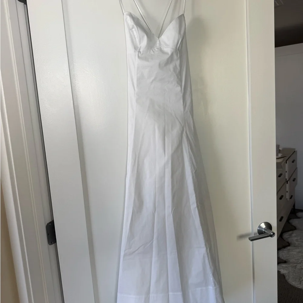 KHY NWT POPLIN LOW BACK MIDI DRESS - Picture 7 of 16